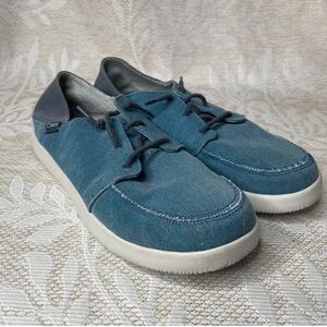 Chaco Blue Canvas Slip-On Loafers